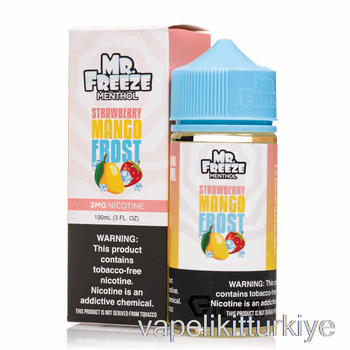 Vape Türkiye çilek Mango Frost - Mr Frozen - 100ml 3mg